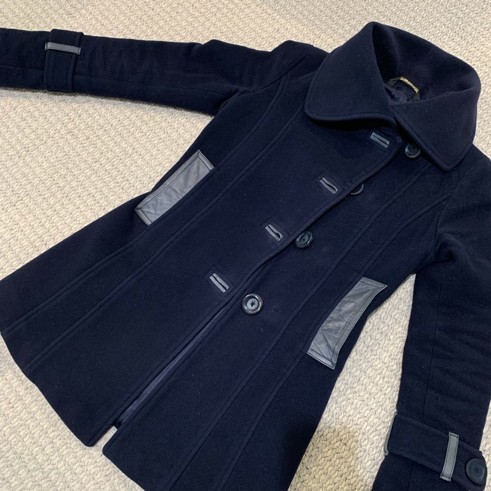 Mackage navy blue coat XS